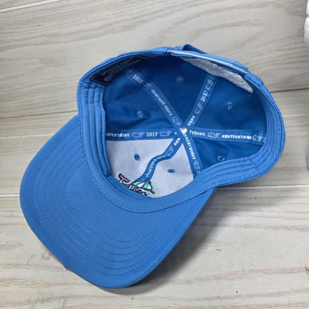 Kentucky Derby Vineyard Vines Whale Hat Stripe 2017 Logo Golf Beach Baseball - Picture 8 of 10